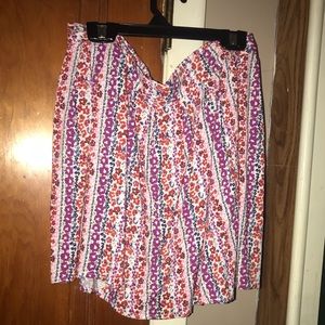 Floral print mini skirt